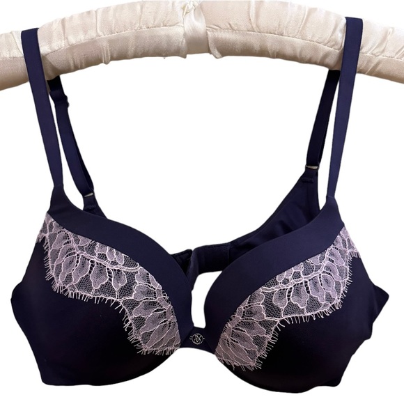 Victorias Secret Purple Satin Push Up Bra Size 34B - Picture 5 of 8